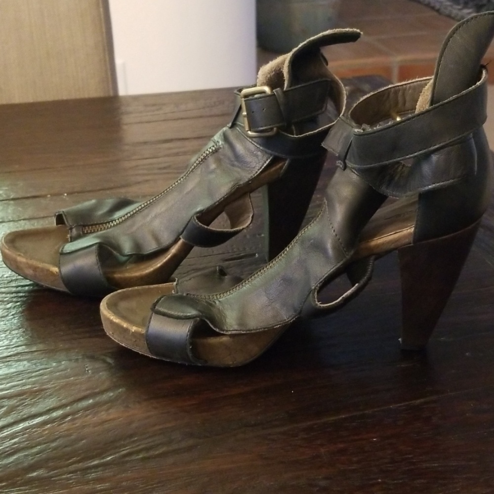 Joie Black Open Toe Booties